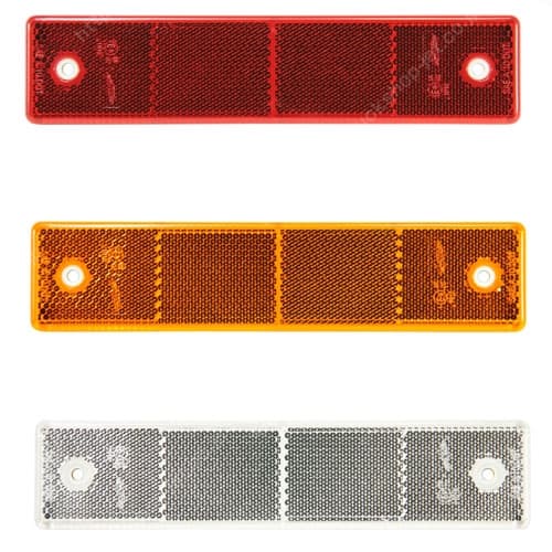 スクエアー型 リフレクター反射板 180mm×40mm 貼付け Eマーク付き 1個