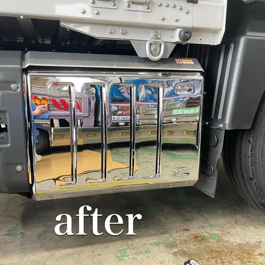 マフラーカバー 17スーパーグレート H29.5～R5.9 マフラーダクト4本線