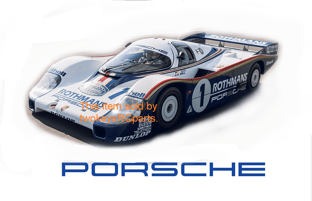 1:10 RC Clear Lexan Body Porsche 956 supplied with decals and