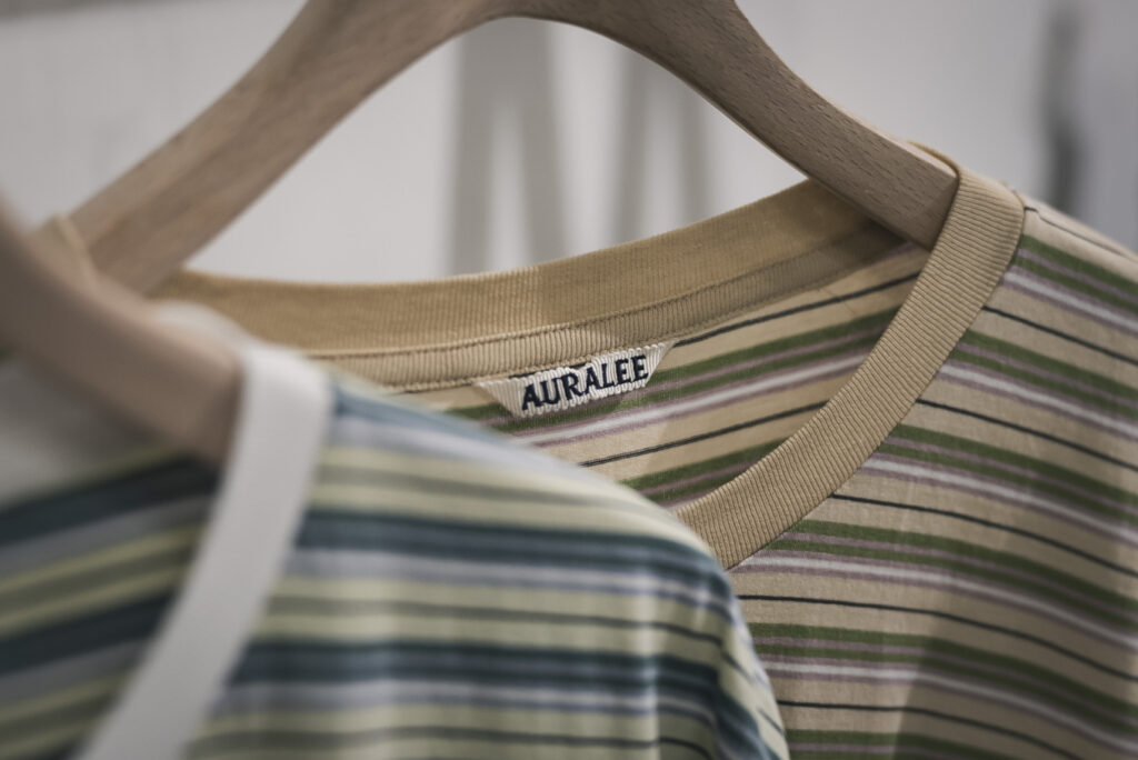 twelve BLOG | AURALEE -Hard Twist Cotton Border Tee- | twelve blog