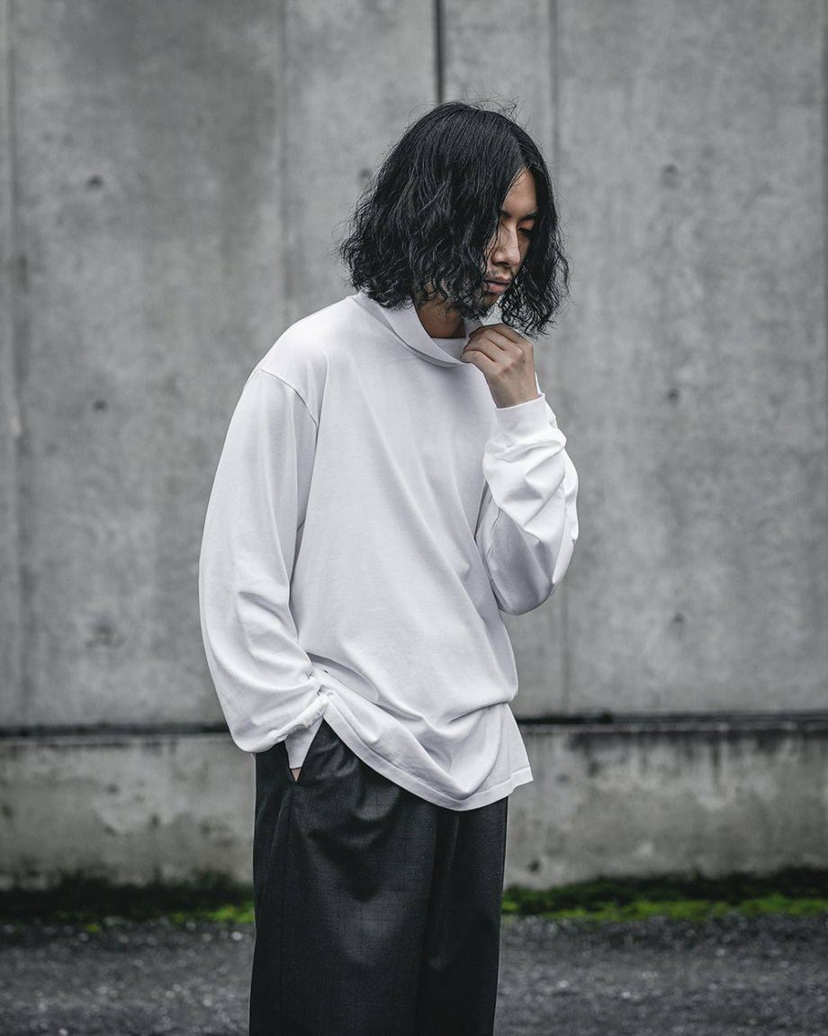 AURALEE -Luster Plaiting Hi Neck L/S Tee- | twelve blog
