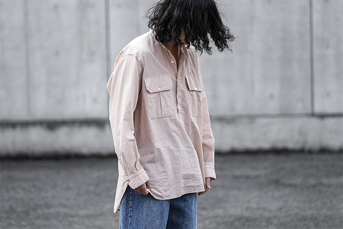 COMOLI -ベタシャン プルオーバーシャツ, プルオーバー カーゴシャツ