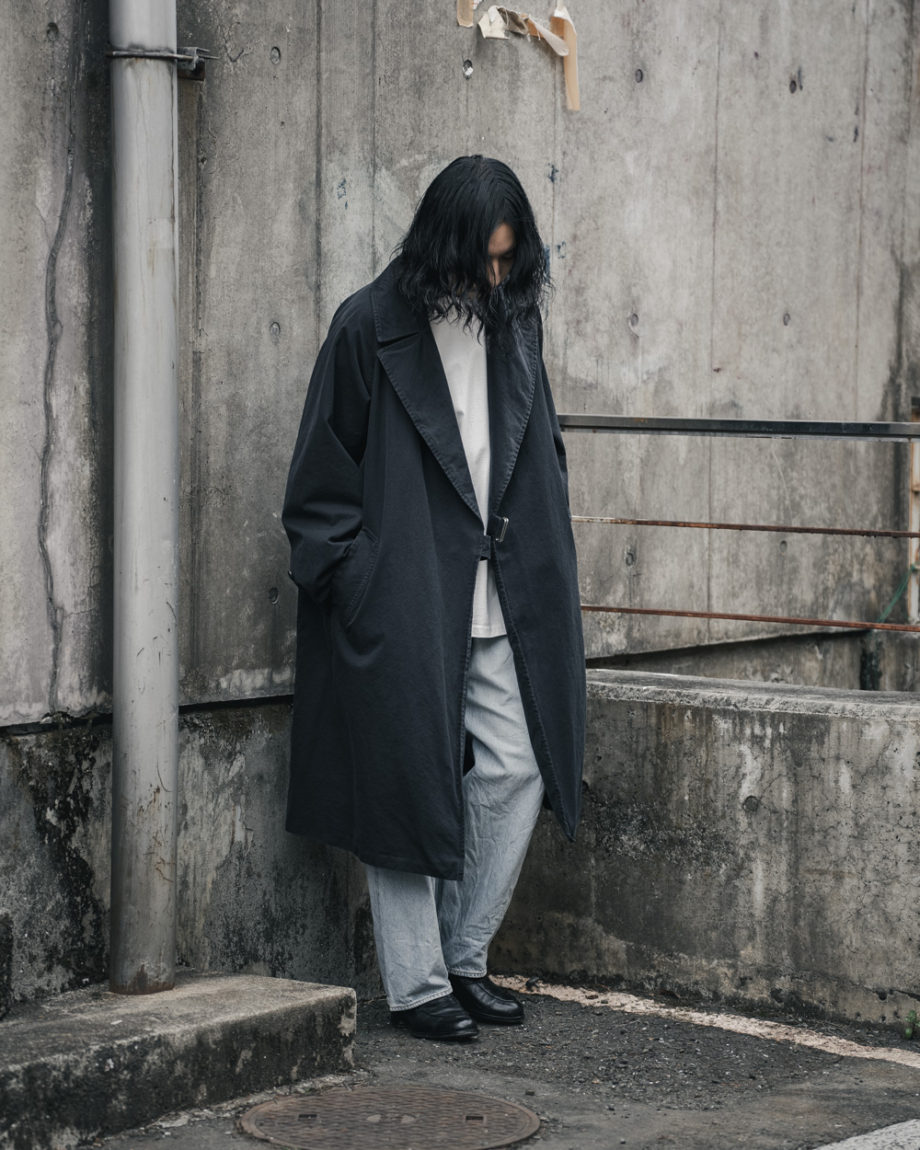 COMOLI -ウォッシュド タイロッケン コート, デニム 5Pパンツ