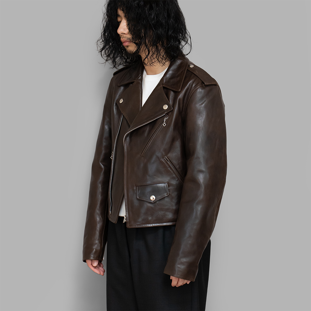 AURALEE / Heavy Lamb Leather Riders Jacket | twelve