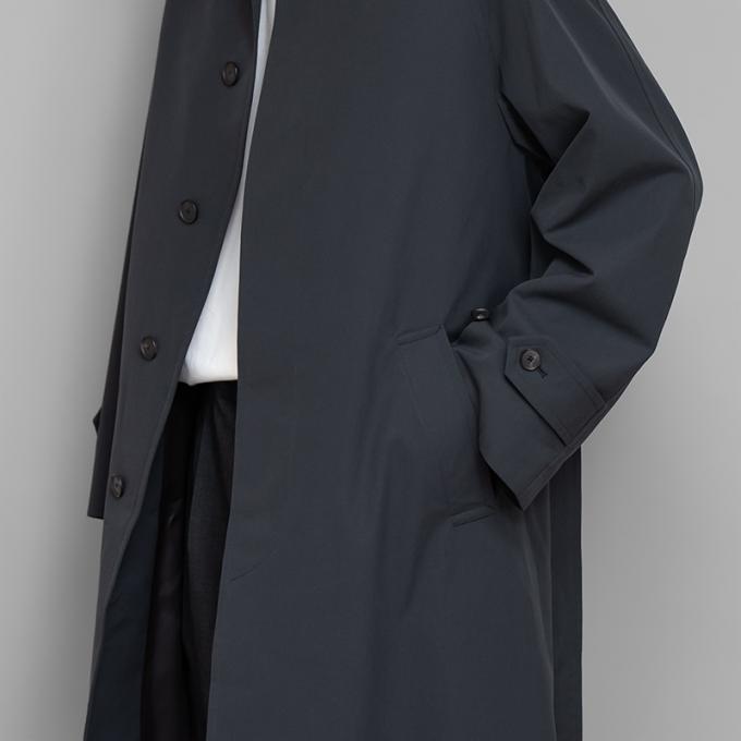 AURALEE / Finx Hard Twist Gabardine Soutien Collar Coat (Ink Black
