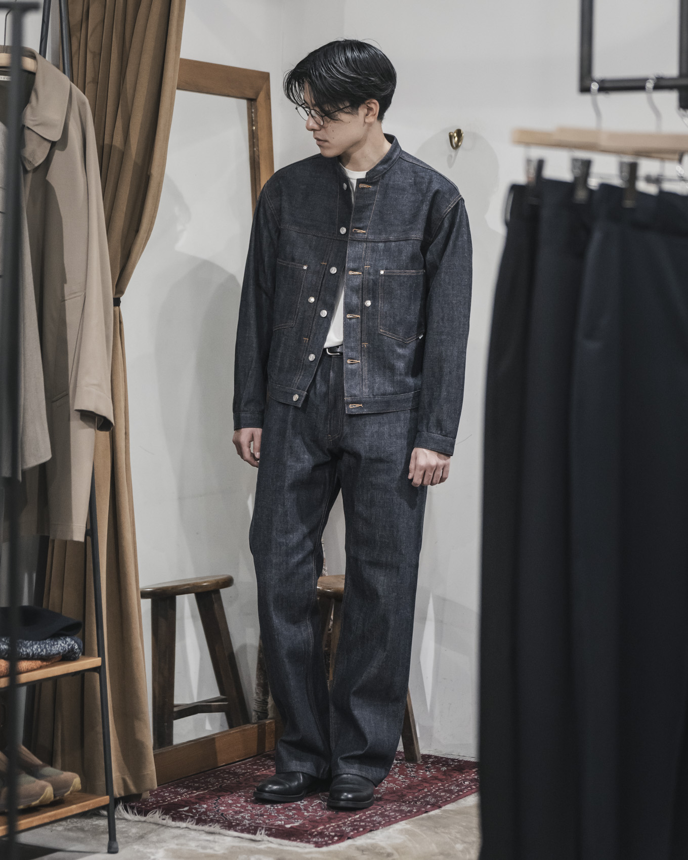 STABILIZER GNZ / Stand Collar Jacket (Indigo) | twelve