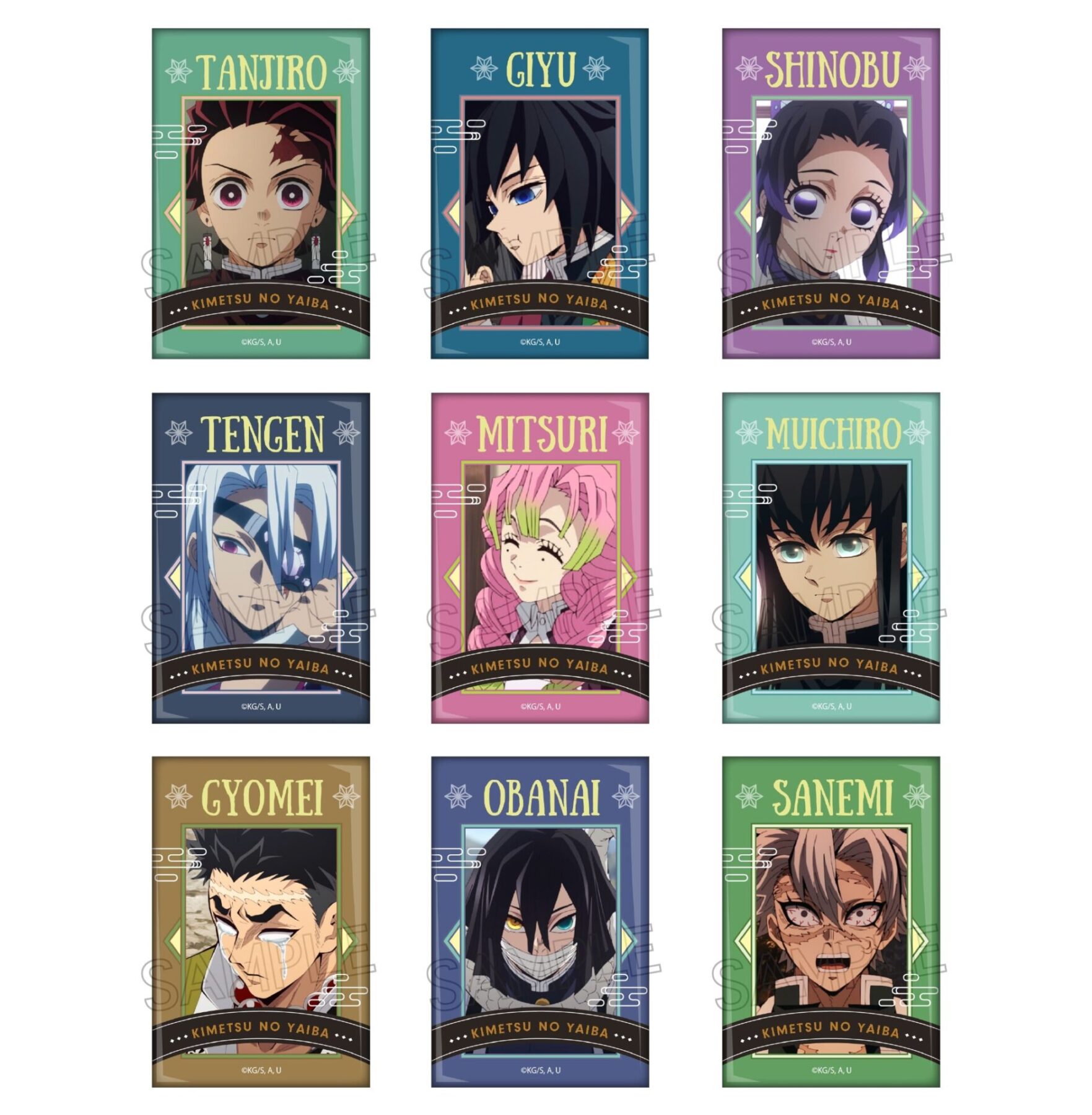 鬼滅の刃 スクエア缶バッジ -柱稽古編- 株式会社ツインクル