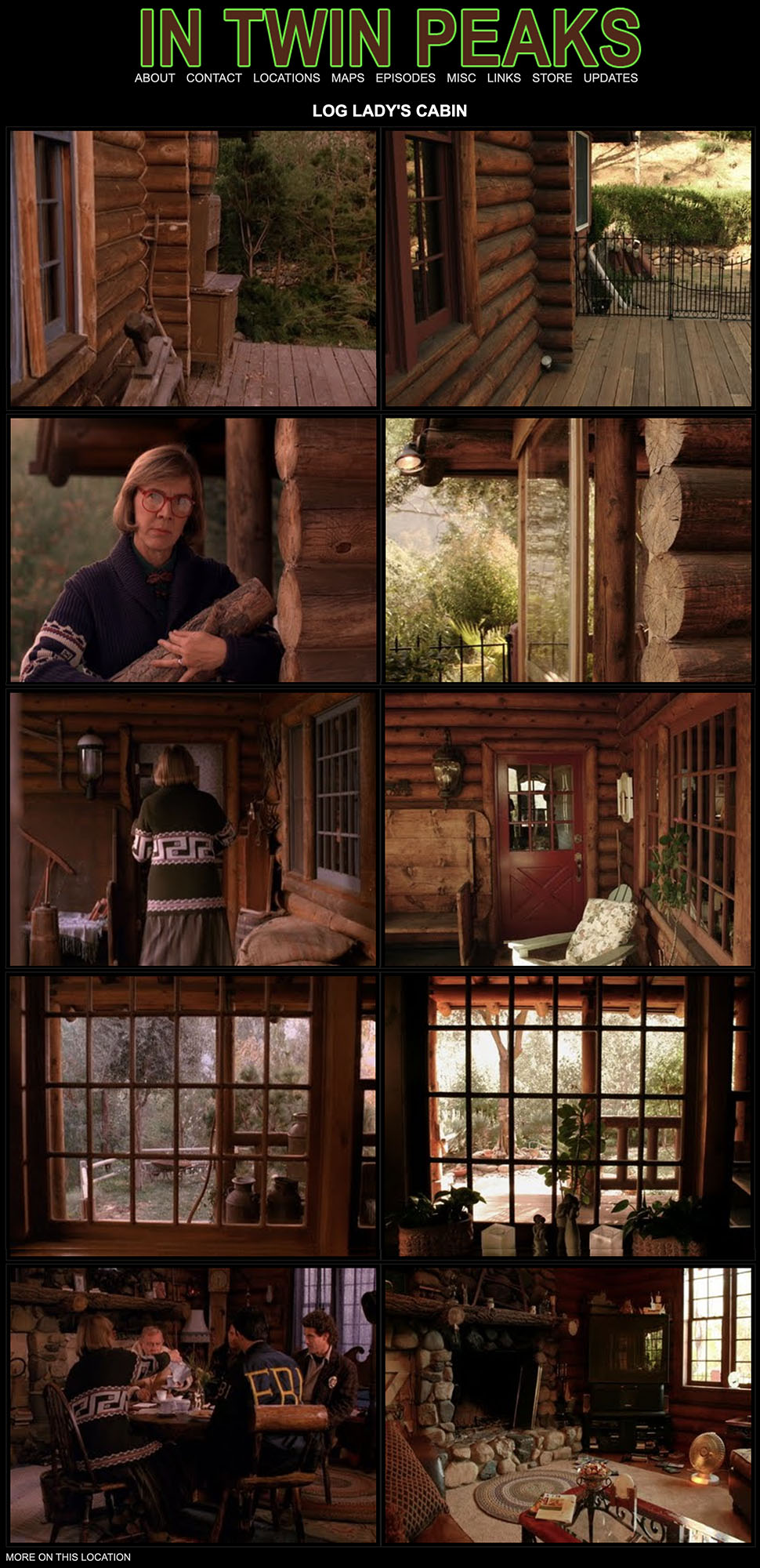 Twin Peaks Location - The Log Lady's Cabin Porch and Interiors