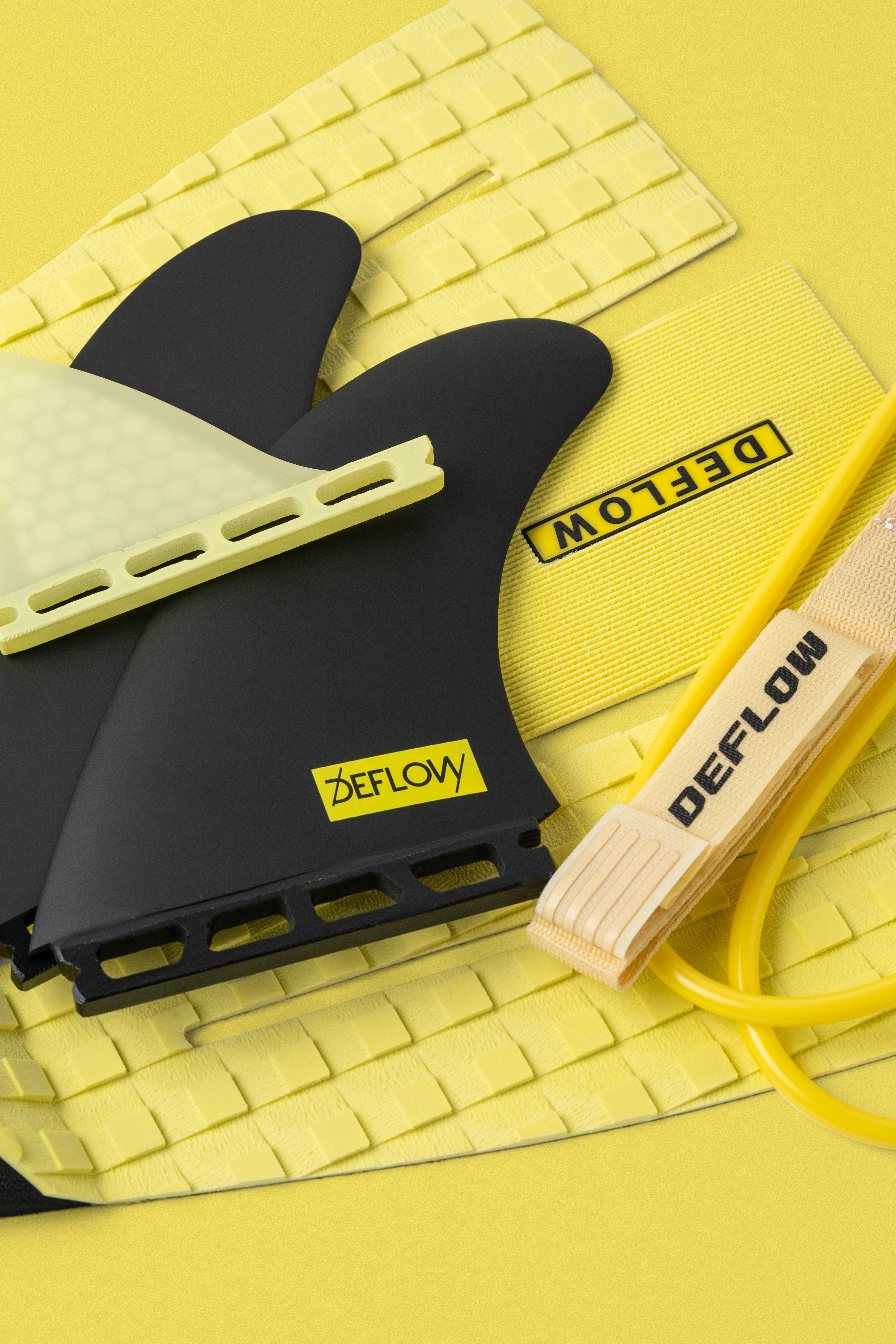 3 PIECE 'POP' PAD ACID LEMON デッキパッド サーフィン - DEFLOW SURF