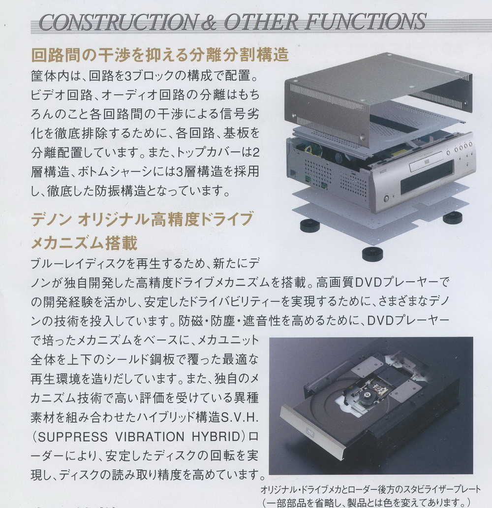 DENON DVD-2500BT モニタライクな造り。ラッキーカラーはシルバー