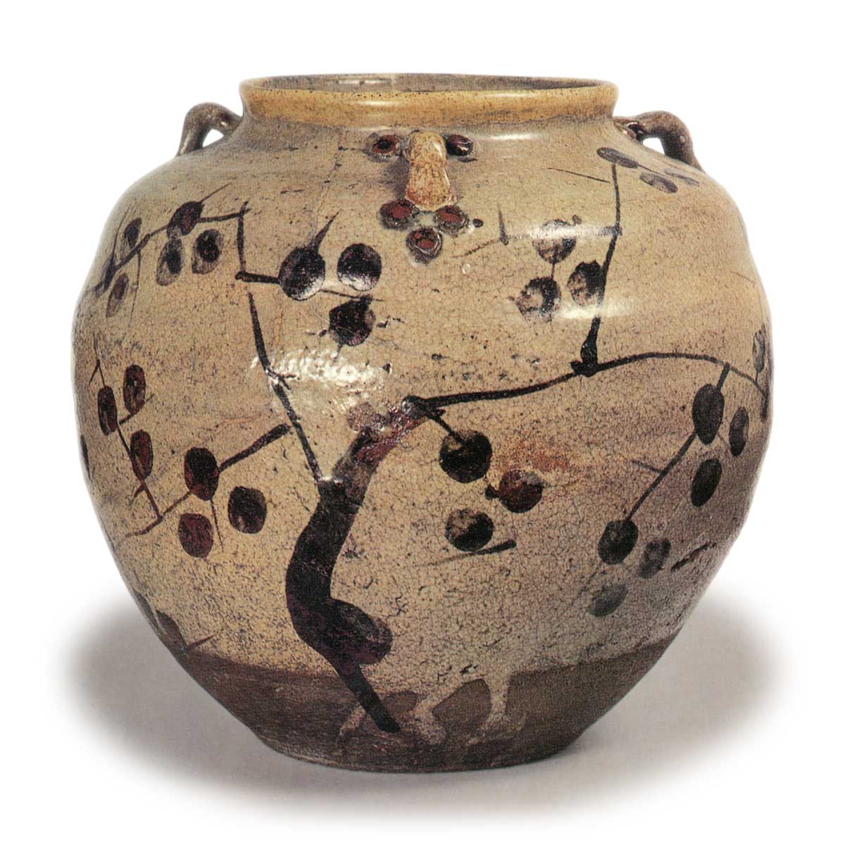 陶器の壺 - グレーと茶色のアクセント 陶器の壺 - グレーと茶色の