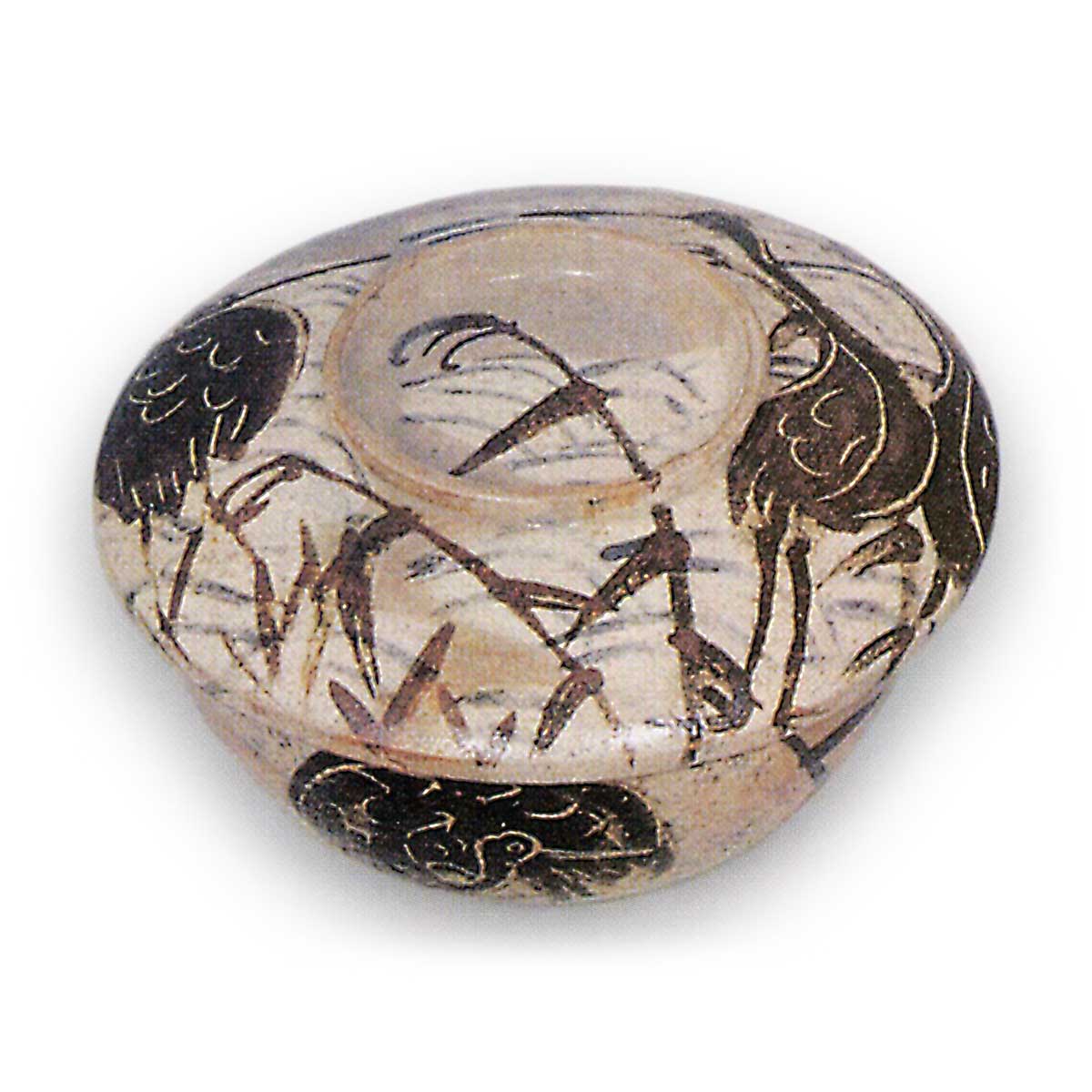 銹絵染付芦鶴文蓋茶碗 | 鶴田 純久の章 お話