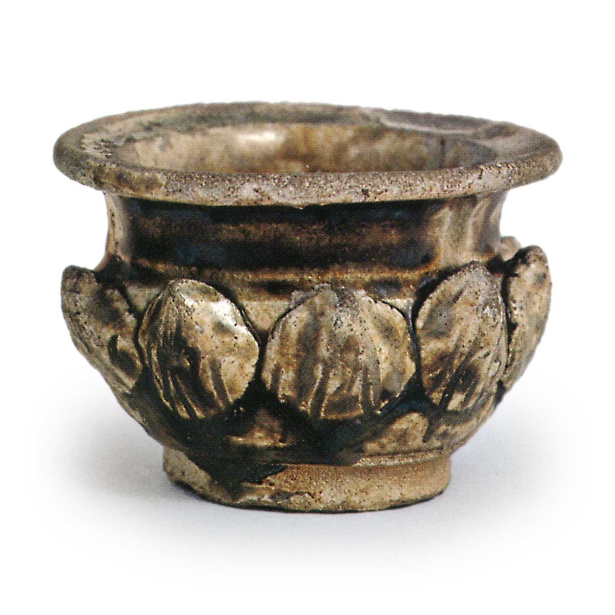 瀬戸 鉄釉貼花文香炉 | 鶴田 純久の章 お話