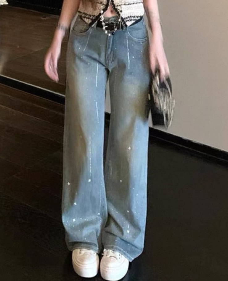 Beads High-West Denim / ビーズハイウエストデニム TR-10926 – TURA