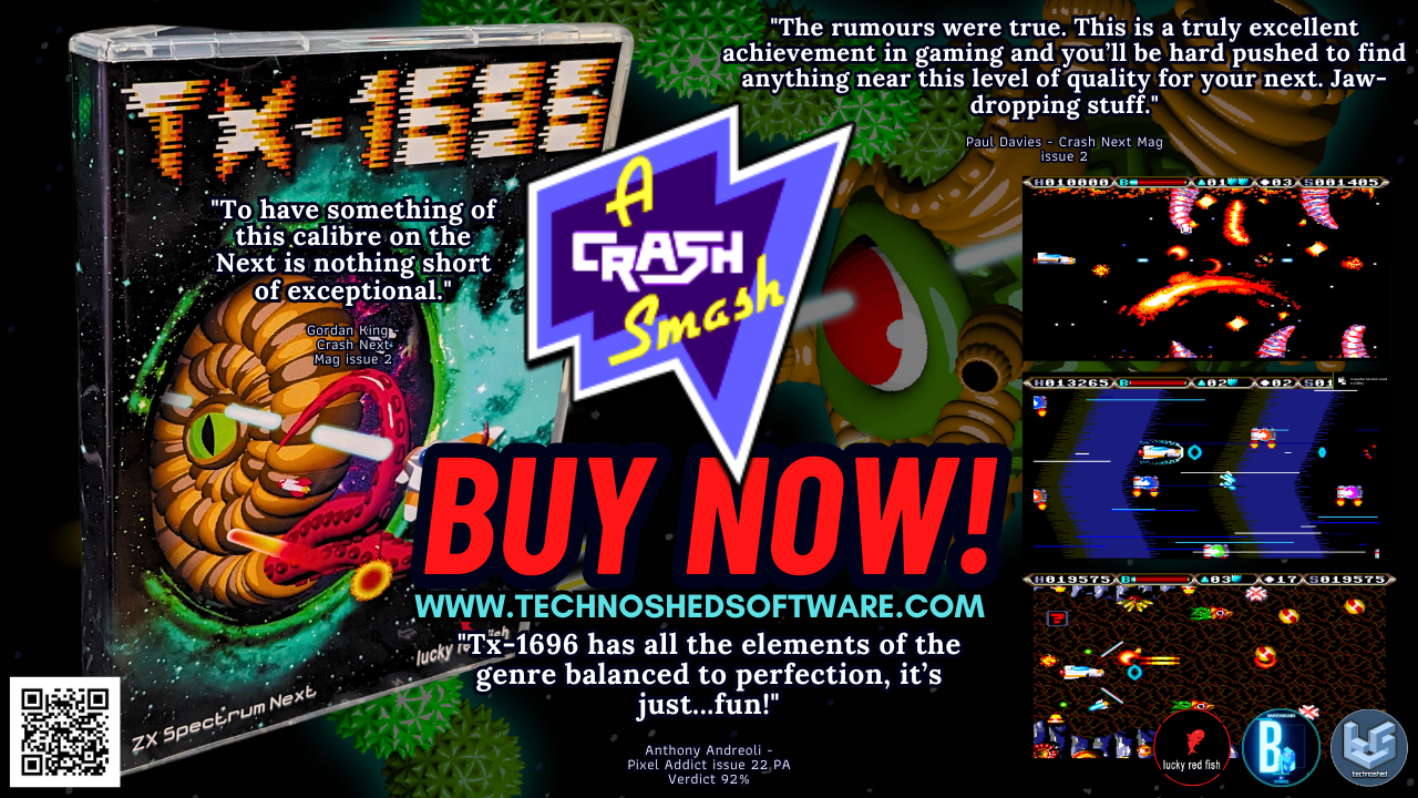 TX-1696 Physical game – for the Spectrum Next – Technoshed Software