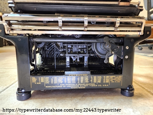 1917 Underwood 5 on the Typewriter Database