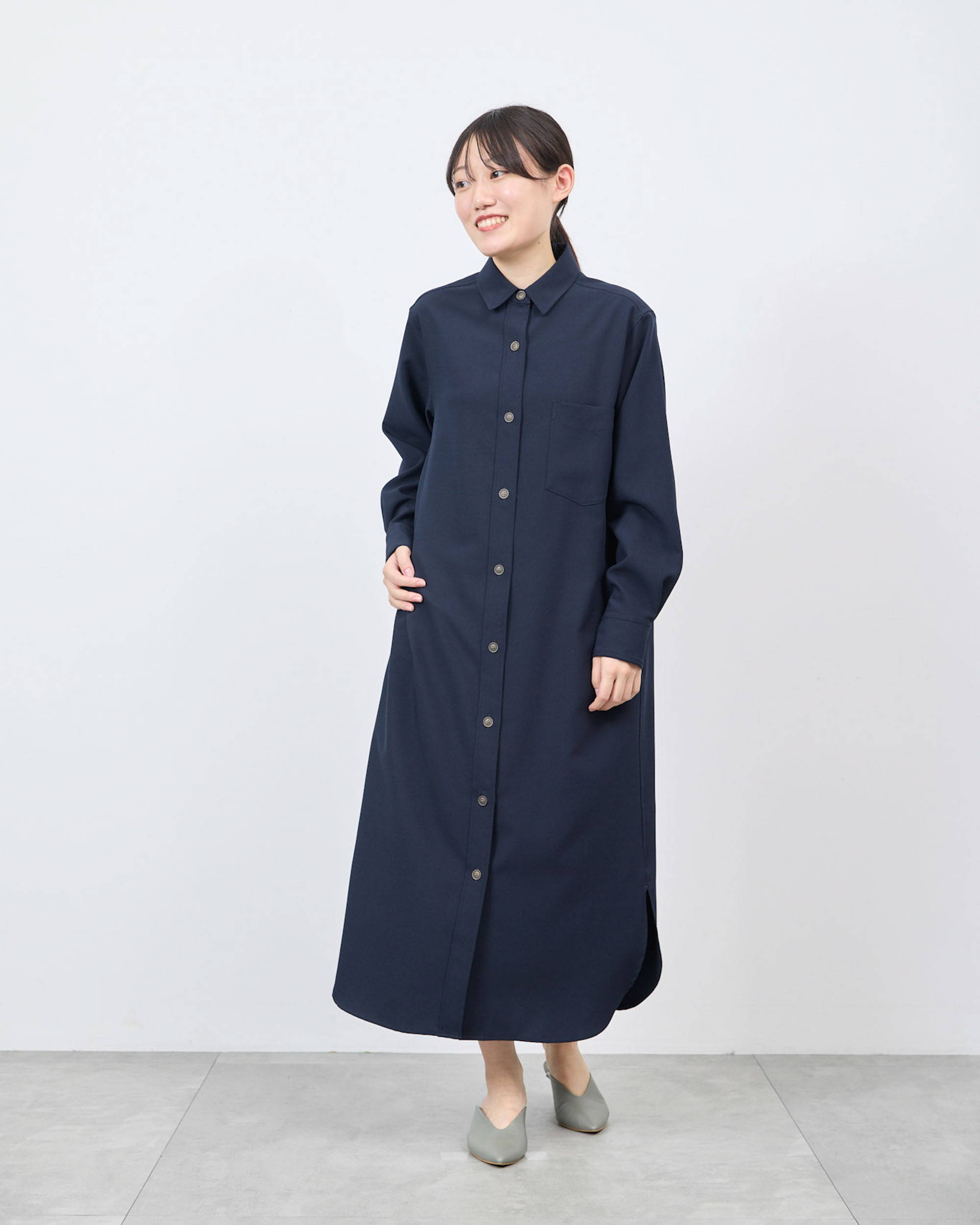 ソフトオックスシャツワンピース着用レビュー