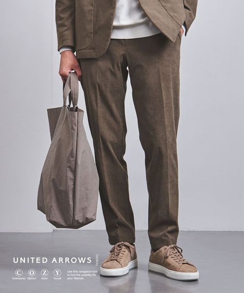 テック コーデュロイ ノープリーツ パンツ UA COZY―ウォッシャブル