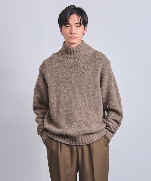 ネップ オフタートルネック ニット