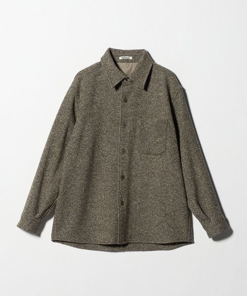 AURALEE＞SUPER LIGHT WOOL SHIRT/ウールシャツ