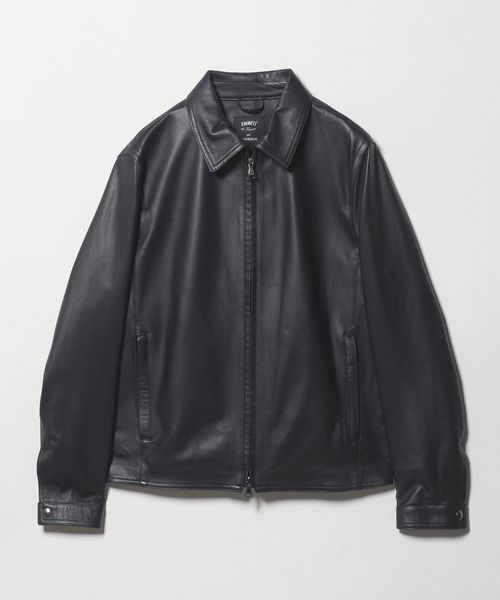 別注】＜EMMETI＞COLLAR JURI/スエード カラー シングル ライダース