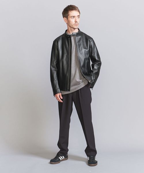 シープレザー シングル ライダース ジャケット