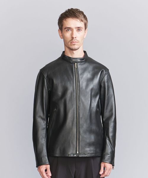 シープレザー シングル ライダース ジャケット