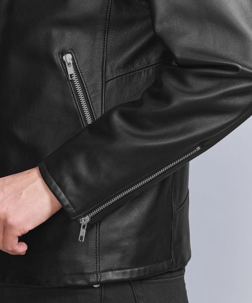 WARDROBE SMART】 シープ シングル ライダースジャケット