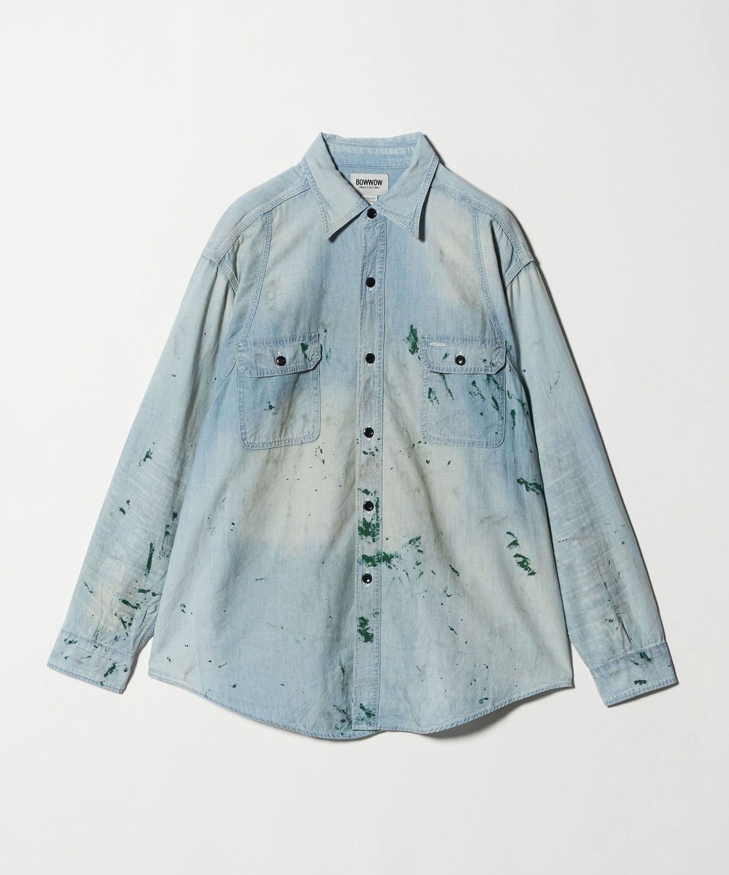 BOWWOW＞PAINT STAINED CHAMBRAY SHIRT/シャツ