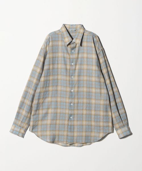 AURALEE＞AIRY WOOL CHECK SHIRT/シャツ