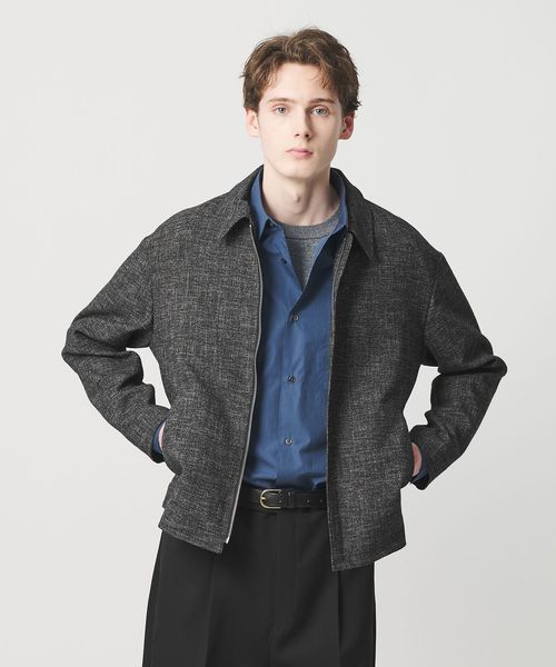 モノトーン ツイード ショート ブルゾン