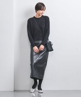 レザーライク タイトロングスカート