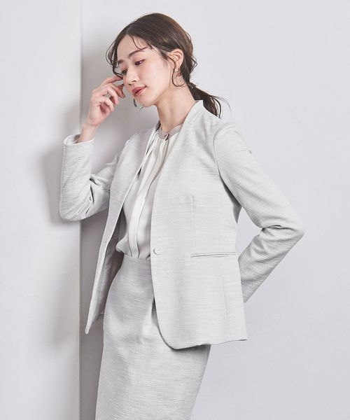 スラブ ノーラペル ジャケット