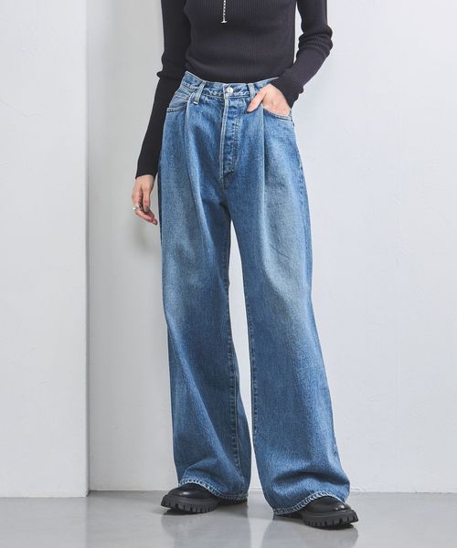 HYKE＞DENIM WIDE LEG デニムパンツ