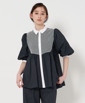 エンブロイダリー ショートスリーブ ブラウス