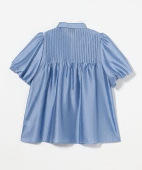 シルキーピンタック ショートスリーブ ブラウス