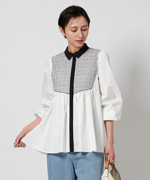 エンブロイダリー ロングスリーブ ブラウス