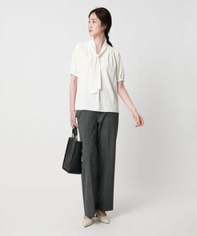 ボウタイ ショートスリーブ ブラウス