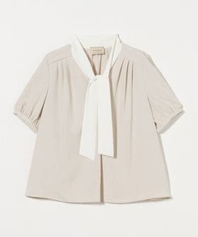 ボウタイ ショートスリーブ ブラウス