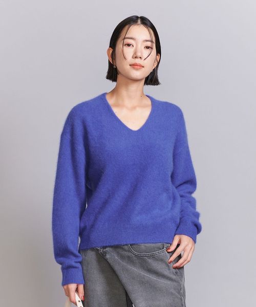 フォックスカシミヤブレンド Vネックニットプルオーバー
