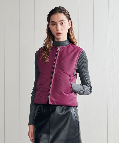 H＞ナイロン ジップベスト