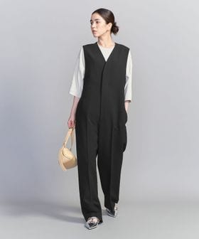 Vネック オールインワン