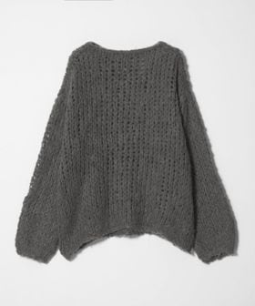 ウールモヘヤナイロン ルーズニットプルオーバー
