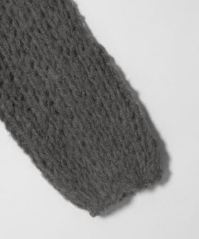 ウールモヘヤナイロン ルーズニットプルオーバー