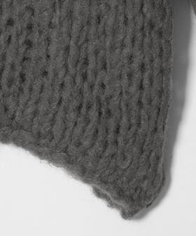 ウールモヘヤナイロン ルーズニットプルオーバー