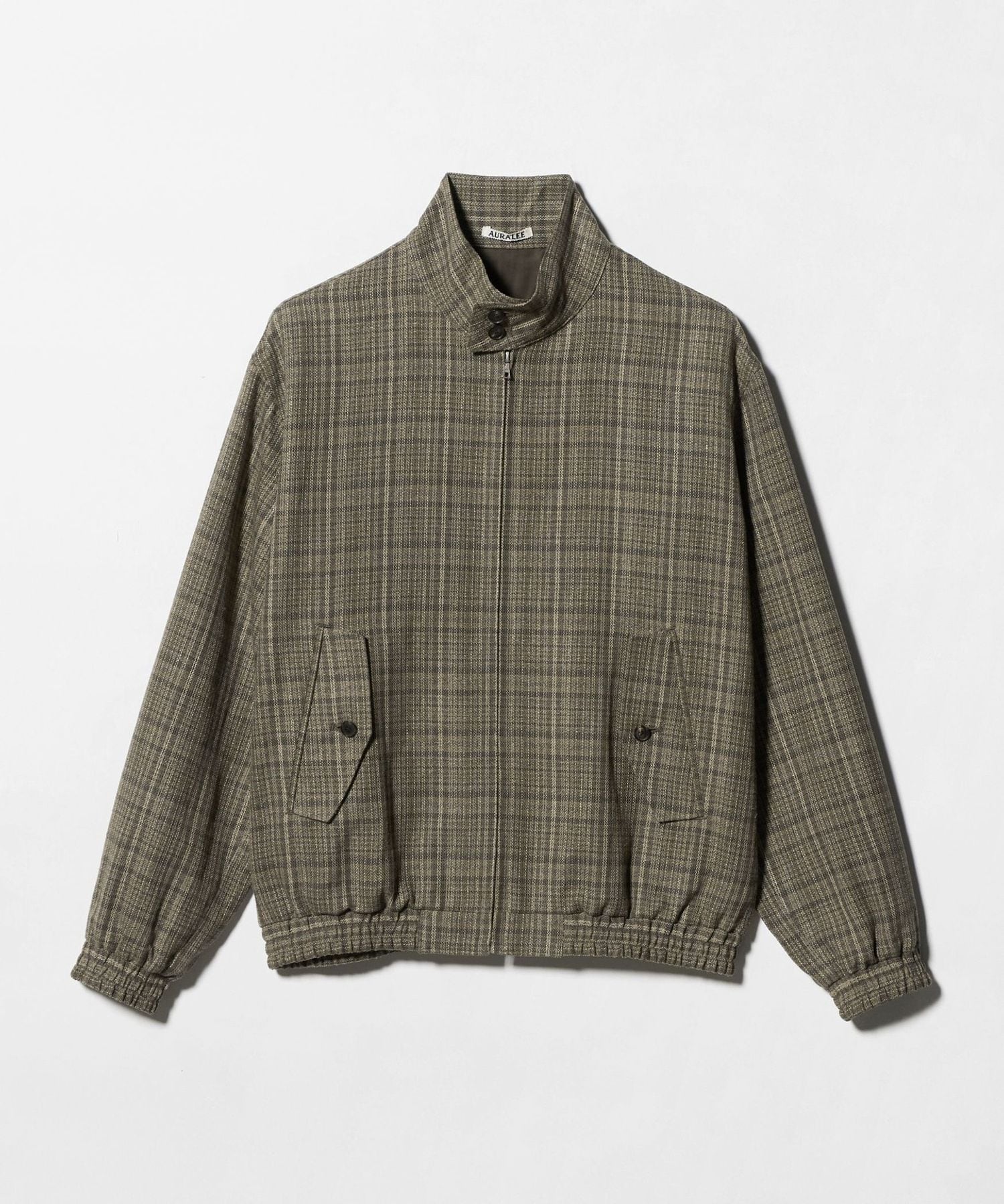 AURALEE＞チェック ジップアップ ブルゾン