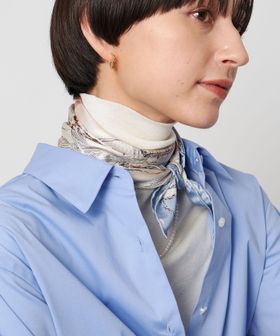 manipuri＞SILK 65×65 スカーフ 25FW