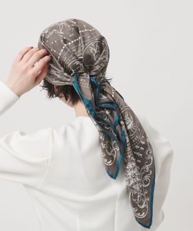 manipuri＞SILK 88×88 スカーフ 25FW