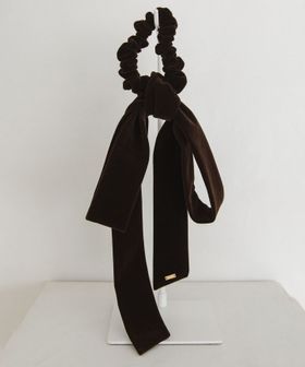 LETICIA＞リボン ベルベットシュシュ