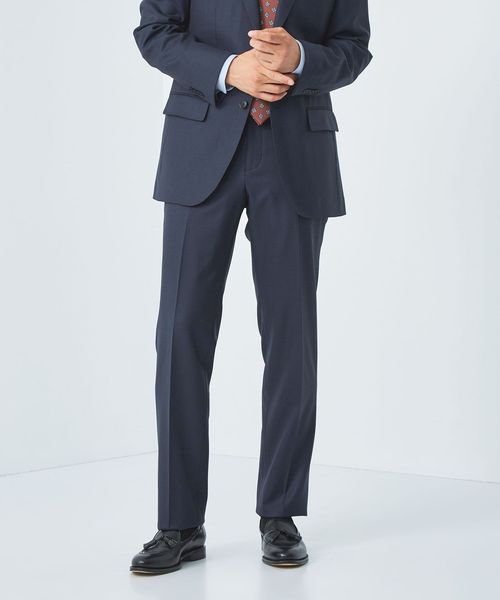 GLR CLOTH チェック スリム ノープリーツ スーツパンツ ―ストレッチ―